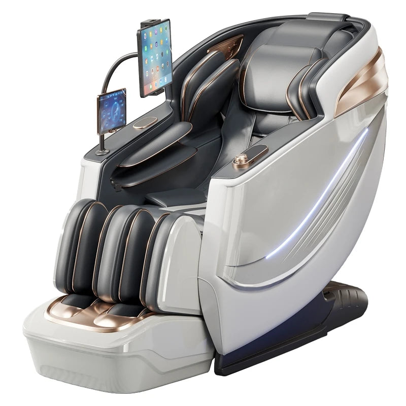 4D Smart Sensory Dual-Movement-SL-Track-Massagesessel, Thai-Stretch, elektrische Beinauflage, Liegesofa, Zero Gravity, Home-Office-Sessel