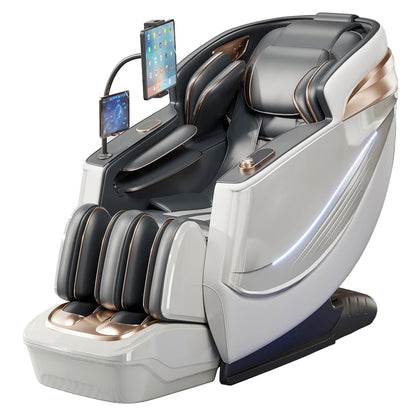 4D Smart Sensory Dual-Movement-SL-Track-Massagesessel, Thai-Stretch, elektrische Beinauflage, Liegesofa, Zero Gravity, Home-Office-Sessel