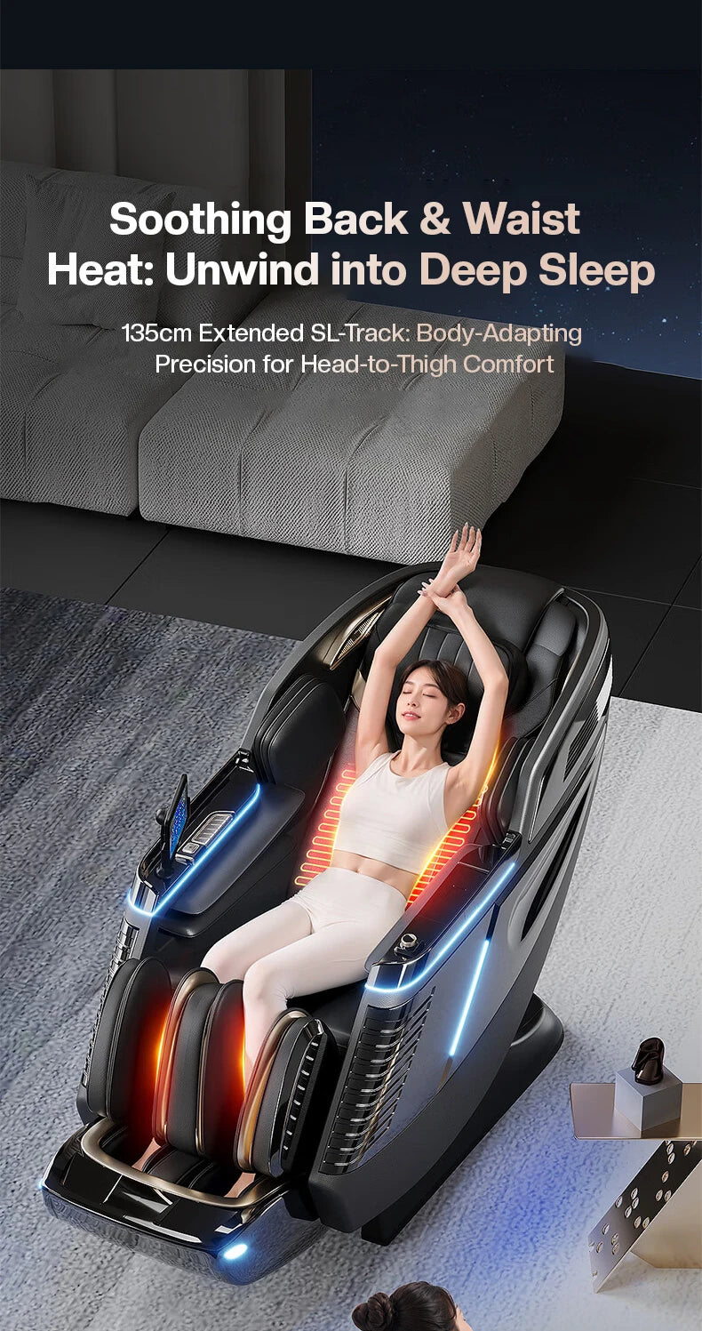 Dual Core 4D Electric Massage Chair Thai Stretch Electric Leg Lift Massage Triple Control Operation‌ Home Office Leisure Sofa