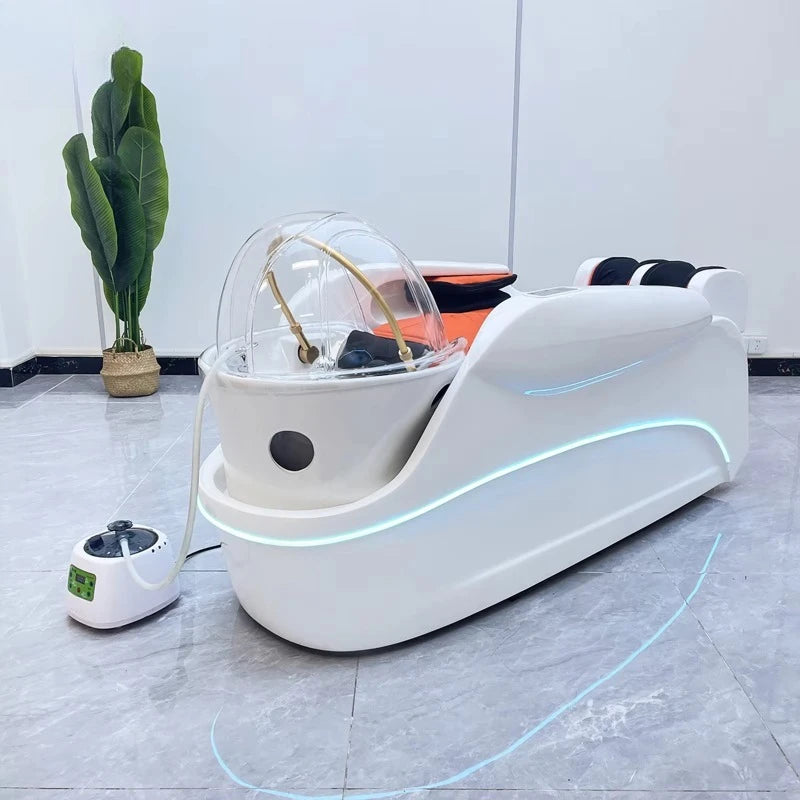 Salon Spa Liege-Haarwaschtisch Bett Elektrischer Massage-Shampoo-Stuhl mit Wasserzirkulations-Dampfer