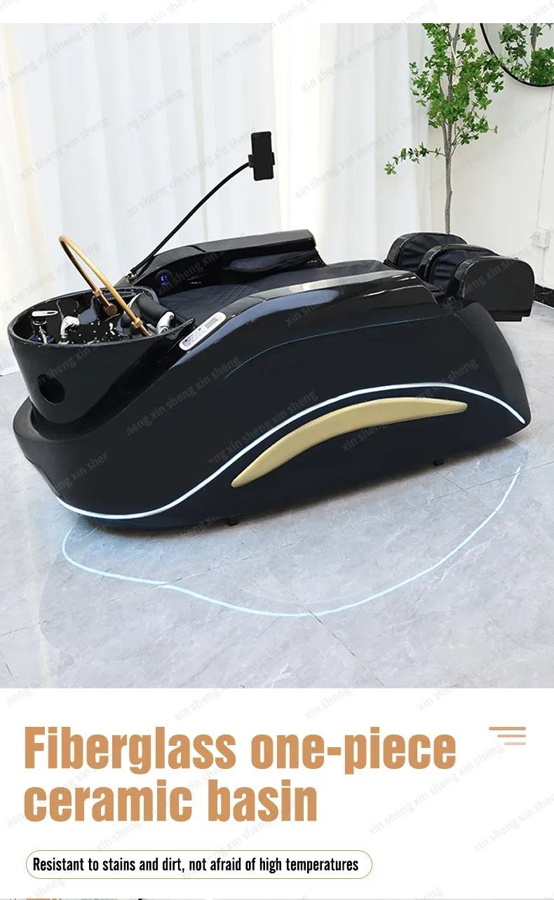 2025 Professionelles elektrisches Massagebett Kopf-SPA-Salon Massagetisch Haarwasch-Räucherbetten Friseursalon intelligente Möbel
