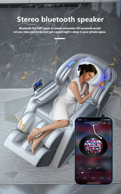 Factory Direct 2024 Luxury Smart Massage Chair Full Body Leather Recliner 8D 3D Zero Gravity Shiatsu Electric for Leg Neck Foot