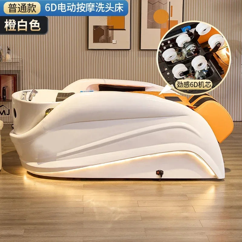 Elektrisches intelligentes Massage-Shampoo-Bett für Friseursalons, spezielles Begasungs-Kopfbehandlungs-Wasserzirkulationsbett