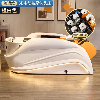 Elektrisches intelligentes Massage-Shampoo-Bett für Friseursalons, spezielles Begasungs-Kopfbehandlungs-Wasserzirkulationsbett