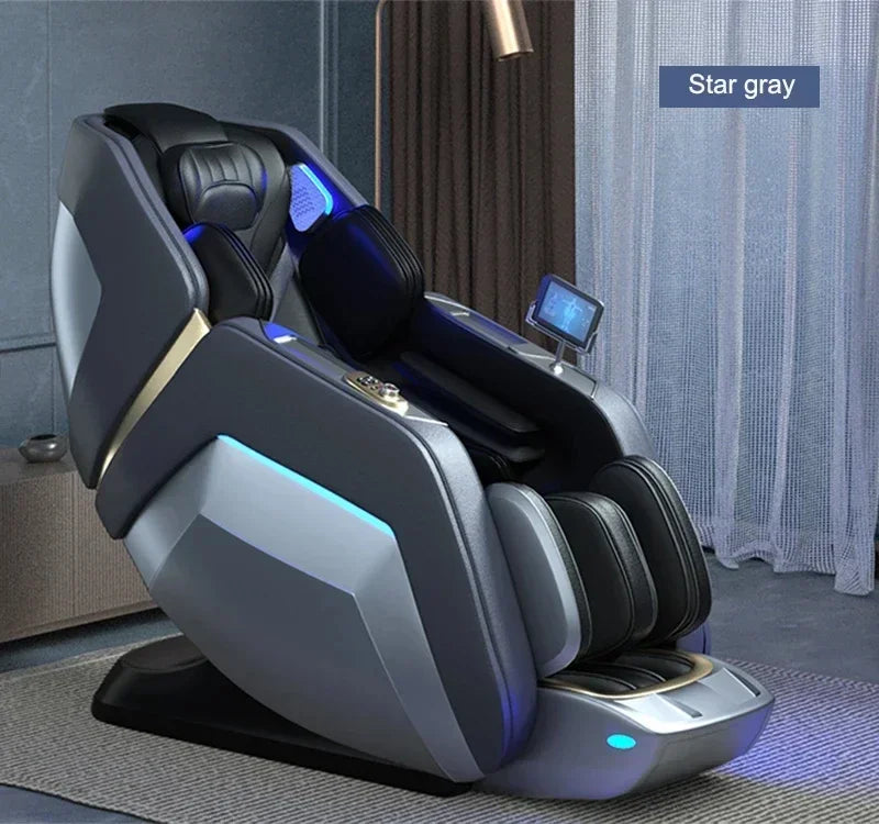 2026 Neuer 4D-Zero-Gravity-Massagesessel Ganzkörper-Sprachsteuerung Rückenheizung Airbags Bluetooth-Lautsprecher Fortschrittliches Entspannungsgerät