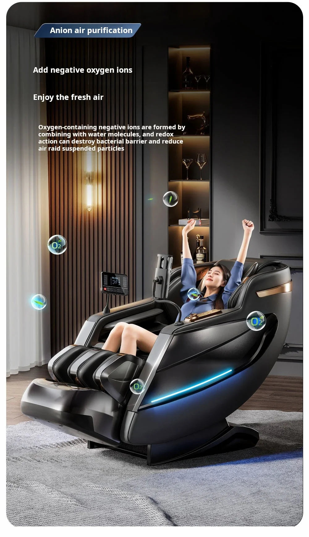 2025 6D Zero-Gravity-Shiatsu-Massagesessel, multifunktional, Luftdruck, komfortabel, professionell, Human Touch, neuestes Modell