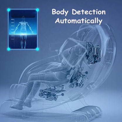 Neues Design Luxus Elektrisch 4D Schwerelosigkeit Ganzkörper Airbags Smart 6 Auto-Programme Massagesessel 220V Kostenlose Ersatzteile VET