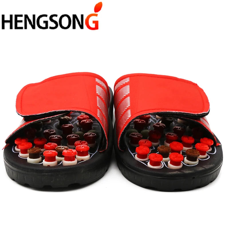 Akupressur Massage Pantoffeln Sandalen für Herren Füße Chinesische Akupressur Therapie Medizinische Rotierende Fußmassage Schuhe Unisex