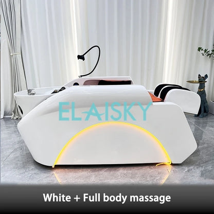 Hair Salon Bed Multi Functional Luxurious Full Body Shampoo Bed Automatic Space Capsule Intelligent Electric Massage Bed Chairs