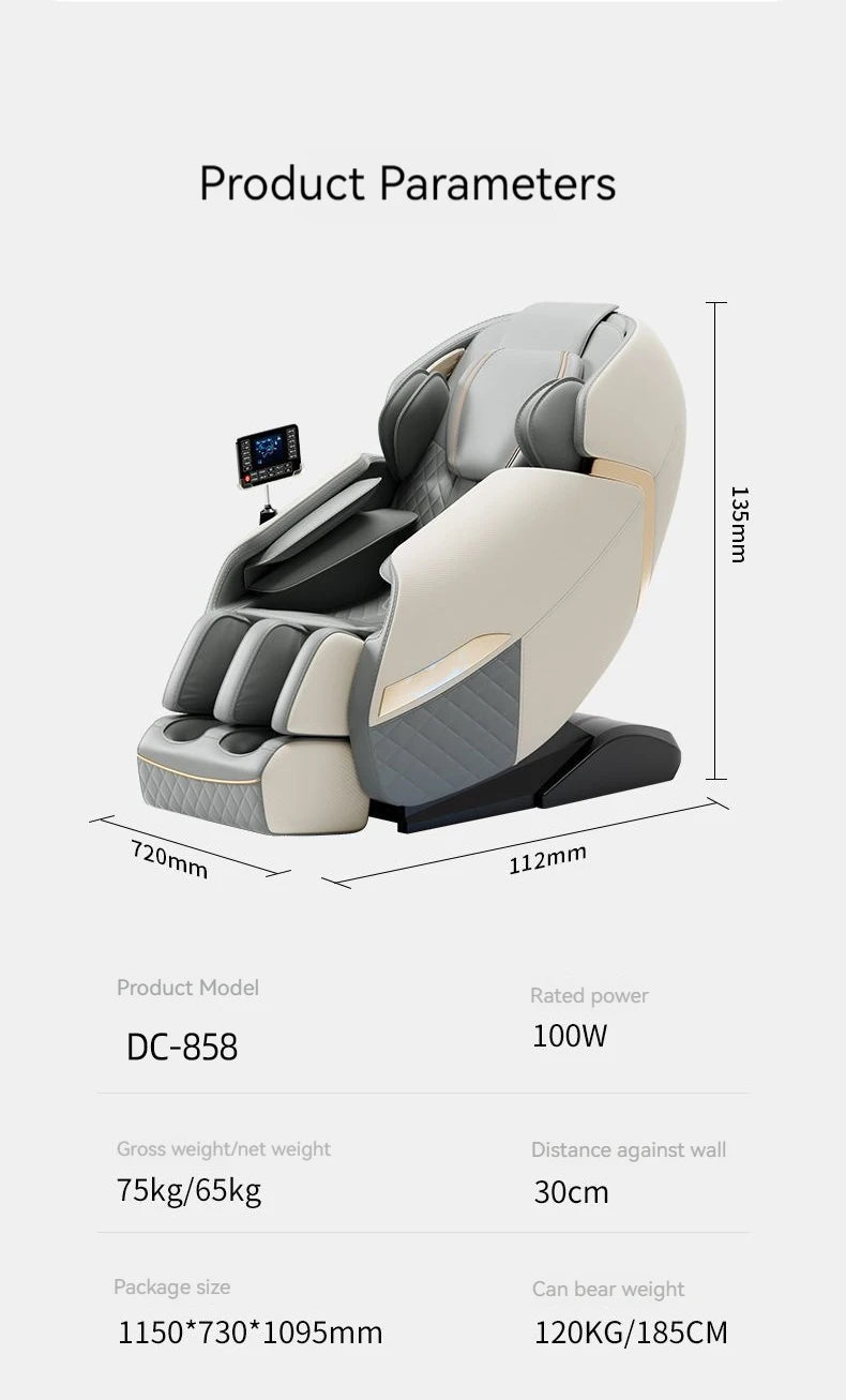 massage chair full body with airbag 3D Zero Gravity Massage Chair with Heat Therapy Foot Roller Bluetooth Music massage sofa