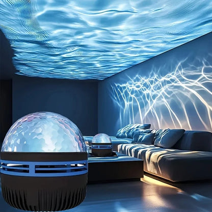 USB Powered Water Wave Effect Projector – 7 Color Modes, Ambient Night Light