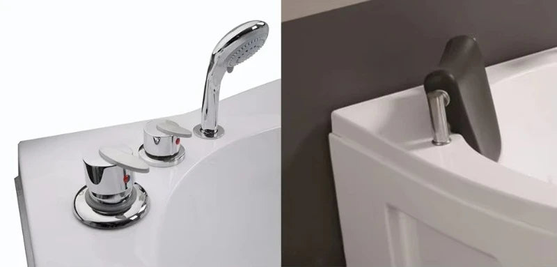 New Hot Indoor Triangle Whirlpool Massage Spa Bath Tubs Bathtubs With ABS And 2 Pillows