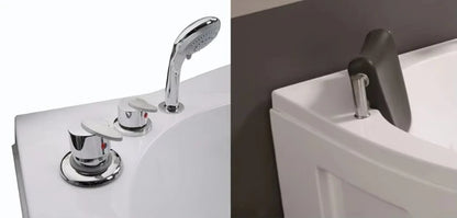 New Hot Indoor Triangle Whirlpool Massage Spa Bath Tubs Bathtubs With ABS And 2 Pillows
