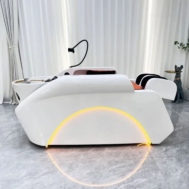 Fumigation Massage Head Spa Fully Automatic Intelligent Salon Furniture for Hair Salon High-end Commercial Shampoo Bed for Club