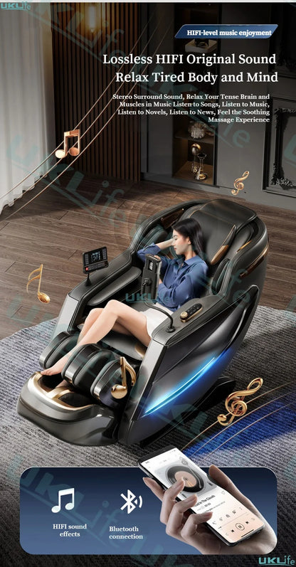 2026 MAX6D Dual-Core Jade-Massagesessel mit Wadenmassage, 152 cm Dual-SL-Schiene, KI-Sprachsteuerung, Schwerelosigkeitsmodus