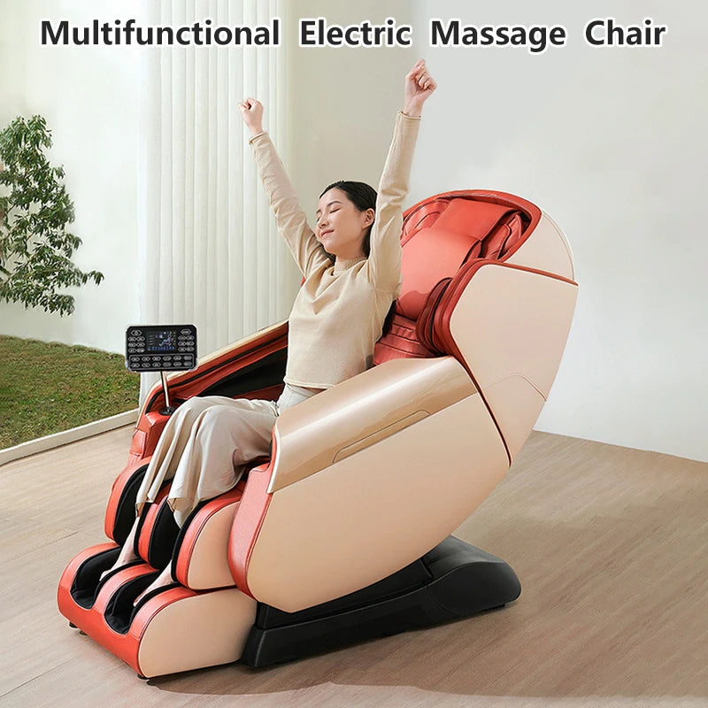 Elektrischer Ganzkörper-Airbag-Massagesessel Zero Gravity Hifi-Musik Entspannender Massagesessel Kneten Multifunktional Gemütlich