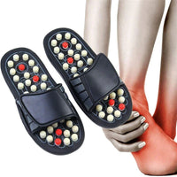 Acupoint Massage Slippers For Men Women Sandals Feet Chinese Acupressure Therapy Medical Rotating Foot Massager Shoes Unisex