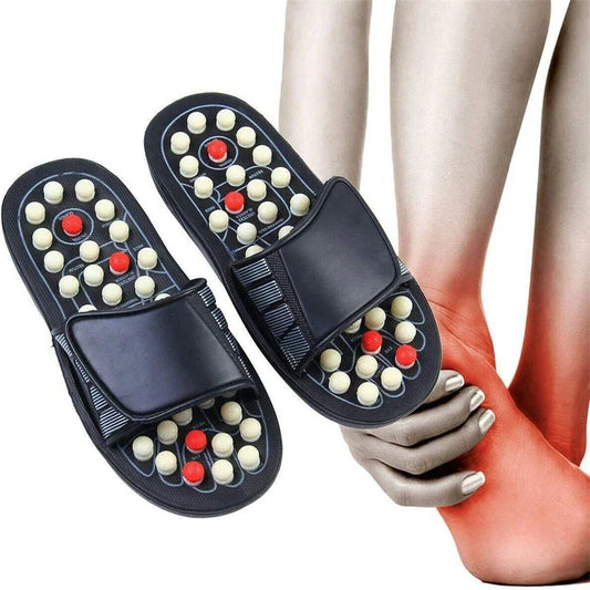 Akupressur-Hausschuhe für Damen und Herren, chinesische Akupressur-Therapie, medizinische rotierende Fußmassage-Schuhe, Unisex