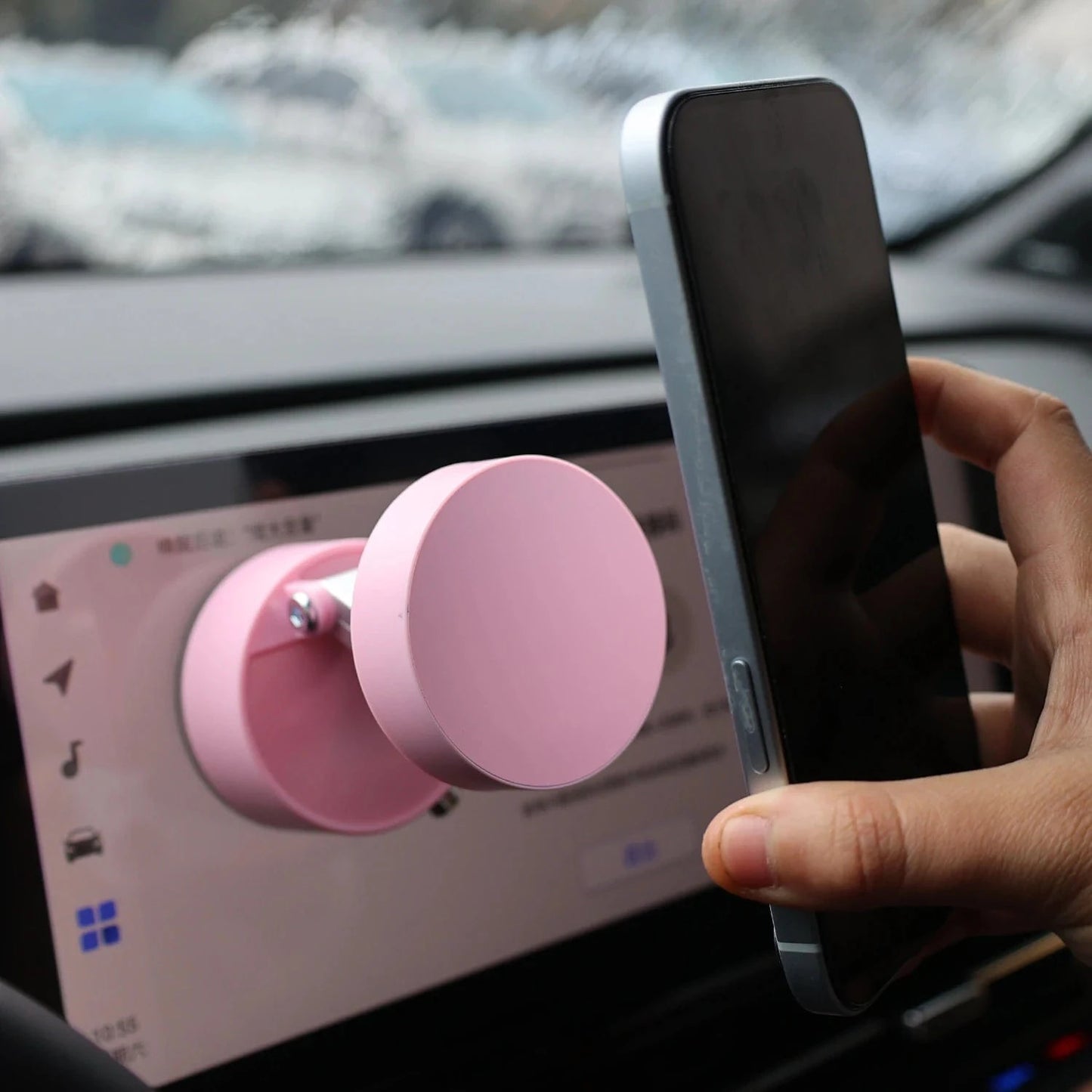 Vacuum Adsorption Magnetic Phone Mount – Double-Sided Hands-Free Holder for Car, Gym