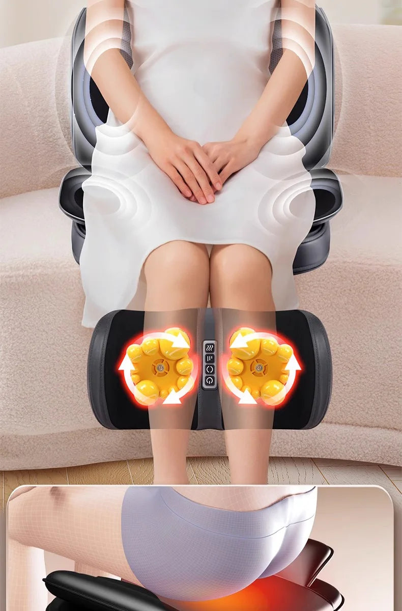 Shiatsu Neck Back Massager with Heat, 2D ro 3D Kneading Massage Chair Pad, Adjustable Compression Seat Massager for Full Body