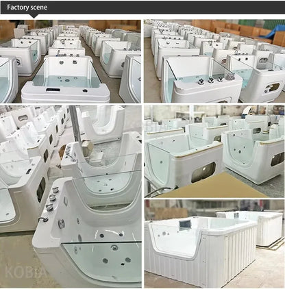Kinderbadewanne, weißer Fiberglas-Verbundwerkstoff, optionale Zusatzfunktionen und Konfigurationen, anpassbar