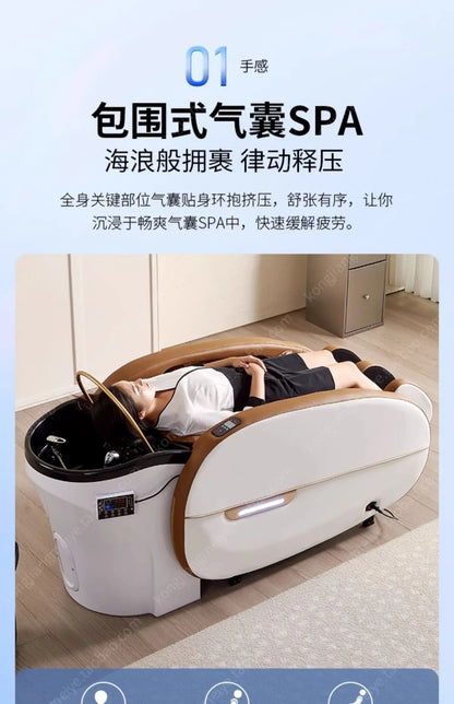 LMM Elektrisches Massage-Shampoo-Bett Schönheitssalon Spezielles Friseursalon Smart Head Therapy Wasserzirkulationsbett