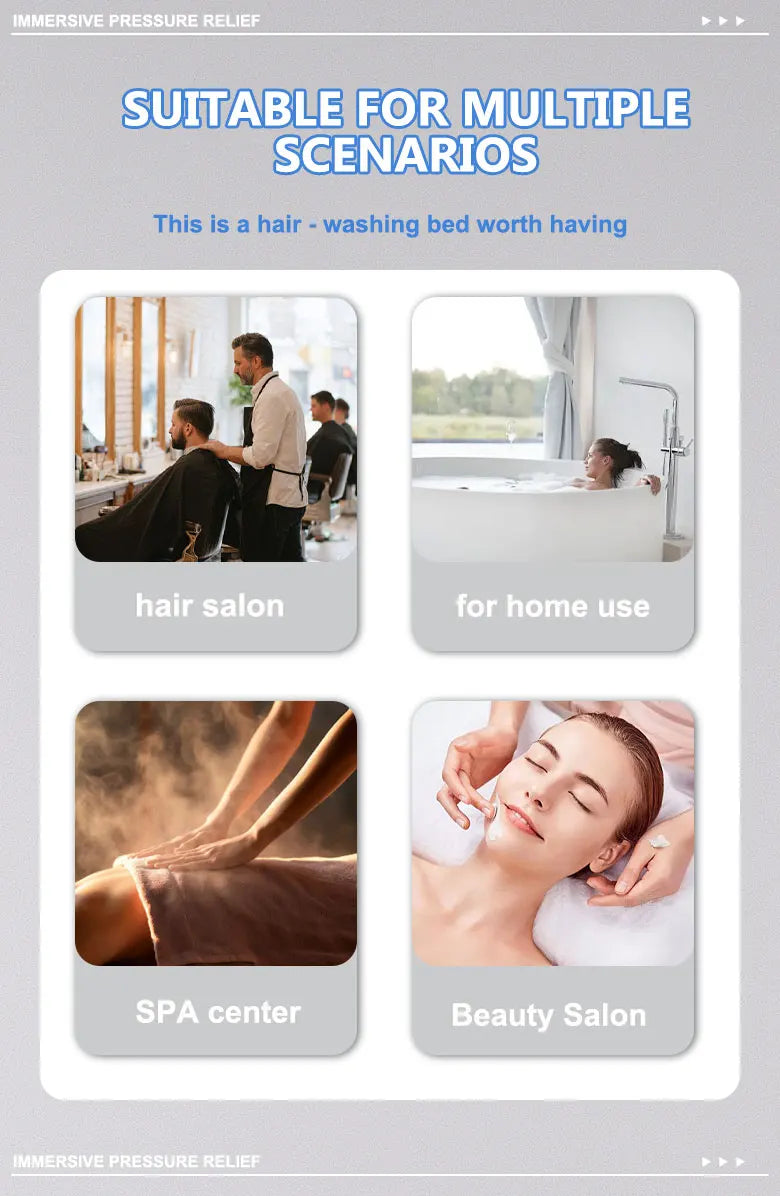 Moderner intelligenter komfortabler elektrischer Mehrzweck-Friseurwaschtisch Massage-Shampoo-Bett