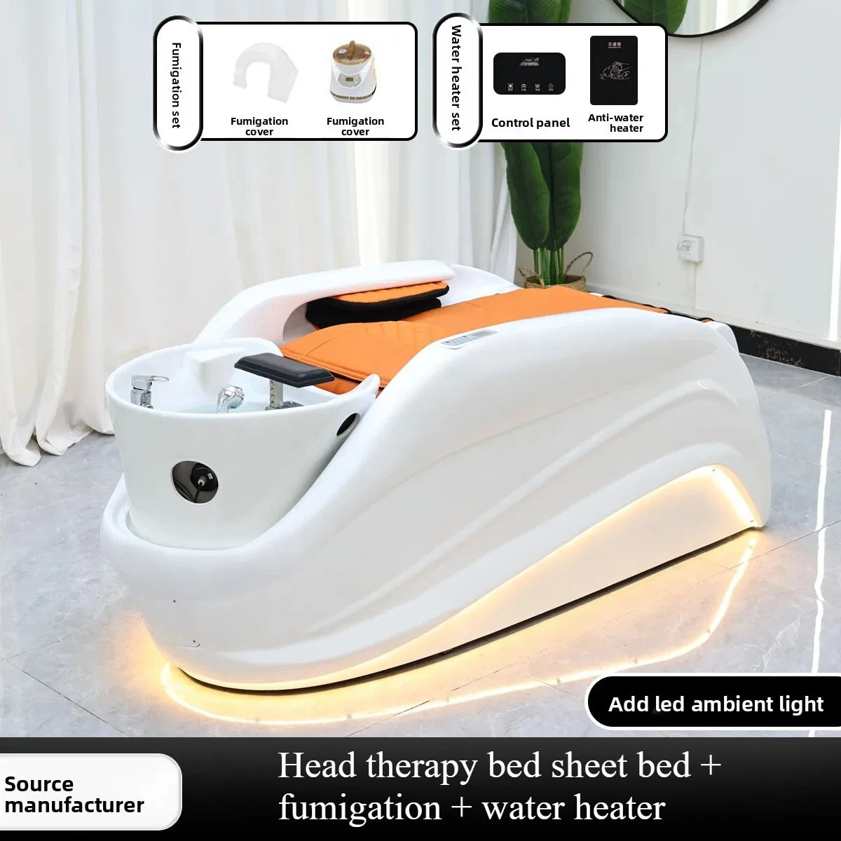 Professionelle Salon-Spa-Massageliege, elektrische Smart-Wasserkreislauf-Duschtisch, Schönheitsausrüstung für Kopfhautbehandlung, Friseursalon