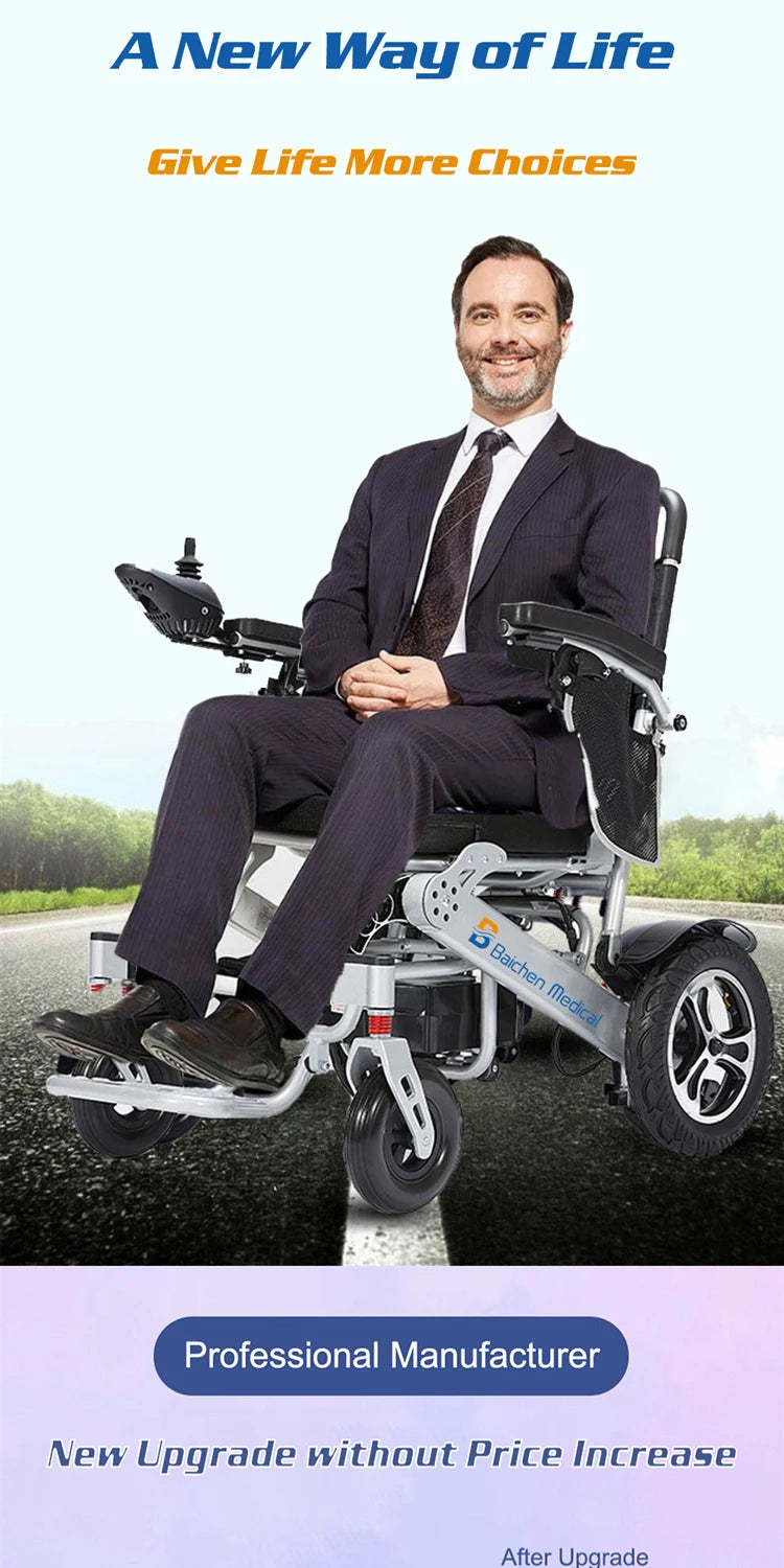 BC-EA8000 Electric Wheelchair Lightweight Foldable Electric Wheelchair Germany Portable Electric Wheelchair