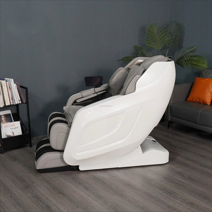 Innovativer elektrischer Ganzkörper-Massagesessel 18 Modi Liegefunktion Fußstütze Schwerelosigkeitssystem Infrarottherapie 135 cm SL