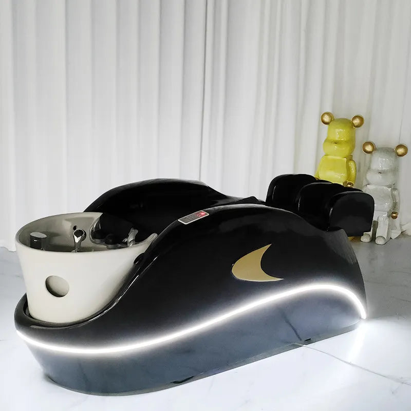 Elektrisches intelligentes Massage-Shampoo-Bett Friseursalon Spezial Thai Flachliegendes Friseursalon Automatisches Kopfbehandlungsbett Massagebett