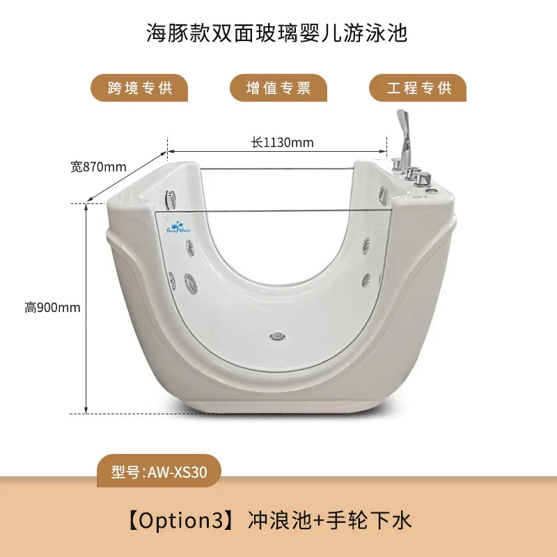 Cross-border acrylic children's baby pool infant thermostatic doll bathtub