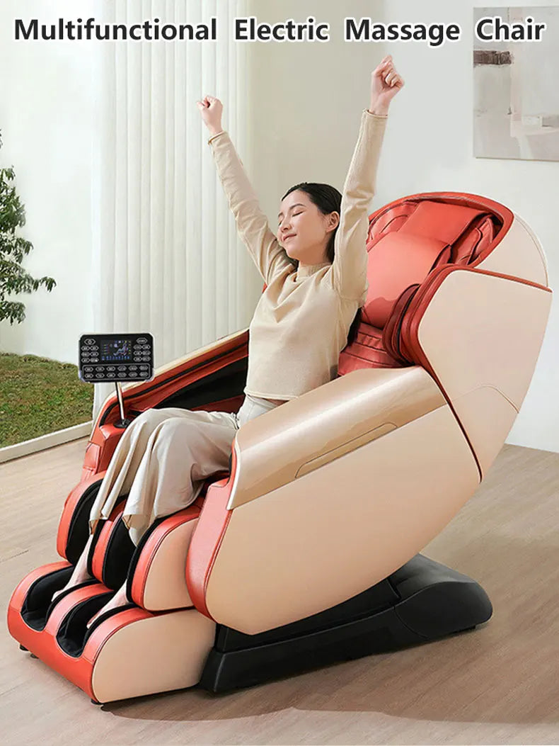 Elektrischer Ganzkörper-Airbag-Massagesessel Zero Gravity Hifi-Musik Entspannender Massagesessel Kneten Multifunktional Gemütlich