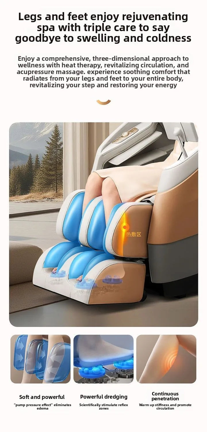 Ganzkörper-Massagesessel, Home Smart, Luxus, multifunktional, Relaxsessel, verstellbar, automatisch, Shiatsu, Entspannungstherapie, Design