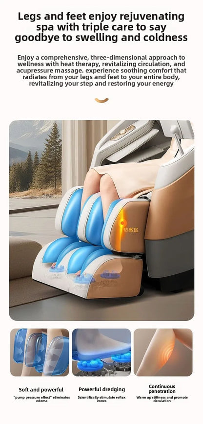 Ganzkörper-Massagesessel, Home Smart, Luxus, multifunktional, Relaxsessel, verstellbar, automatisch, Shiatsu, Entspannungstherapie, Design