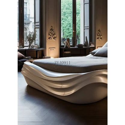 French fashion light luxury art aesthetics double bed master bedroom modern light luxury furniture
