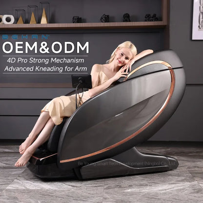 [2026] Chaise de massage de bureau intégrale ultra-confortable et robuste 6D, divers modes de massage, fonction zéro gravité, directement de l'usine