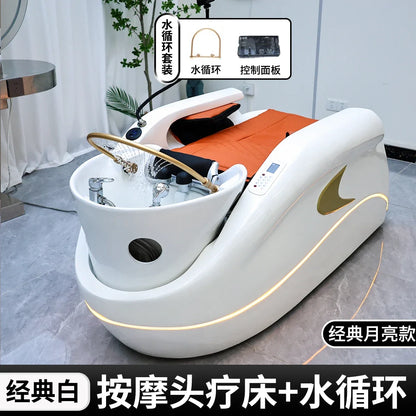 Adjustable Modern Relax Shampoo Chairs Lounge Comfort Barber Shop Shampoo Chairs Massage Stylist Furniture