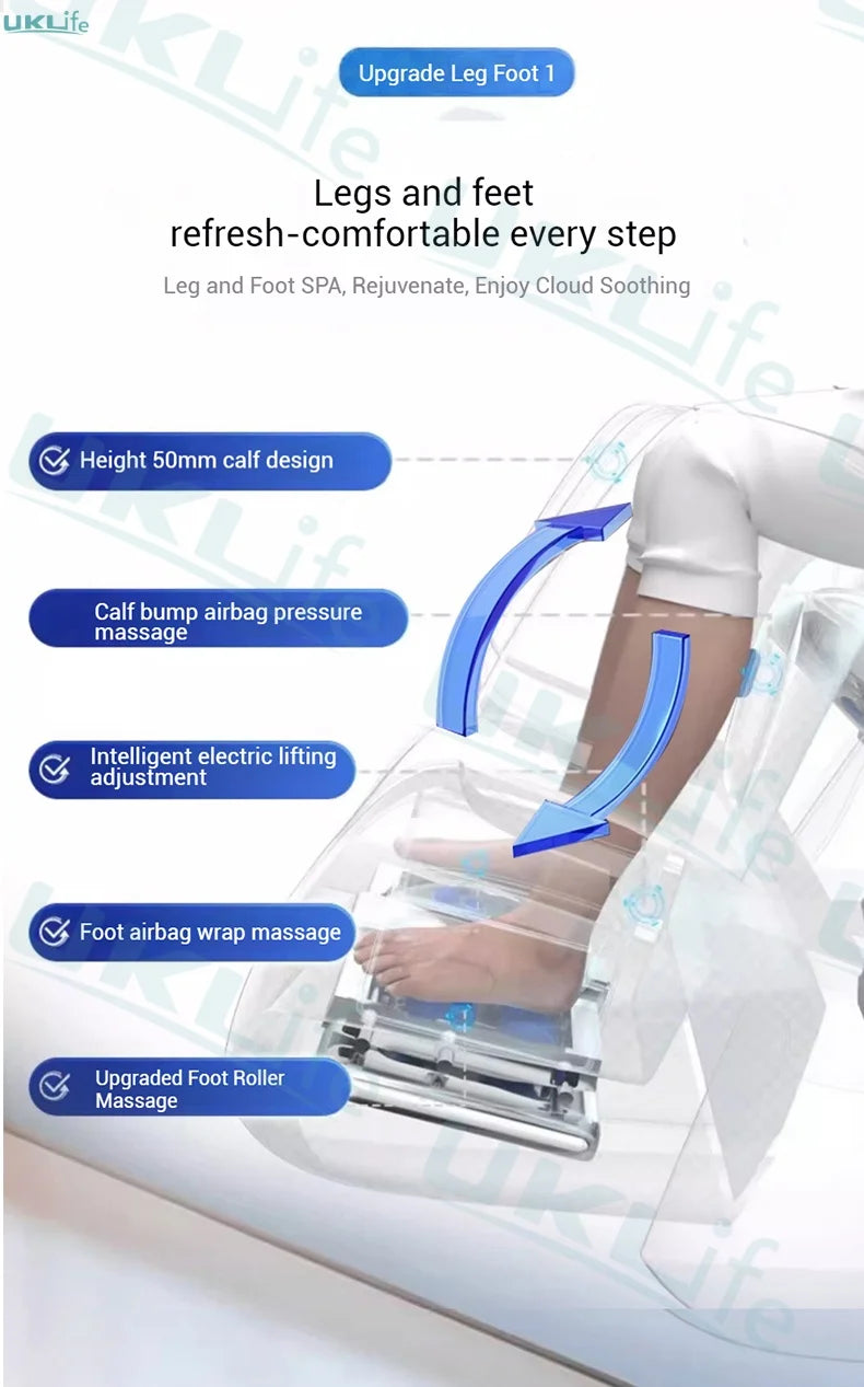 Dual-Core 4D SL-Track Zero-Gravity-Massagesessel | Ganzkörper-Thai-Stretch & Fußverlängerung | 3 Jahre Garantie Luxuriöser Elektrischer Massagesto