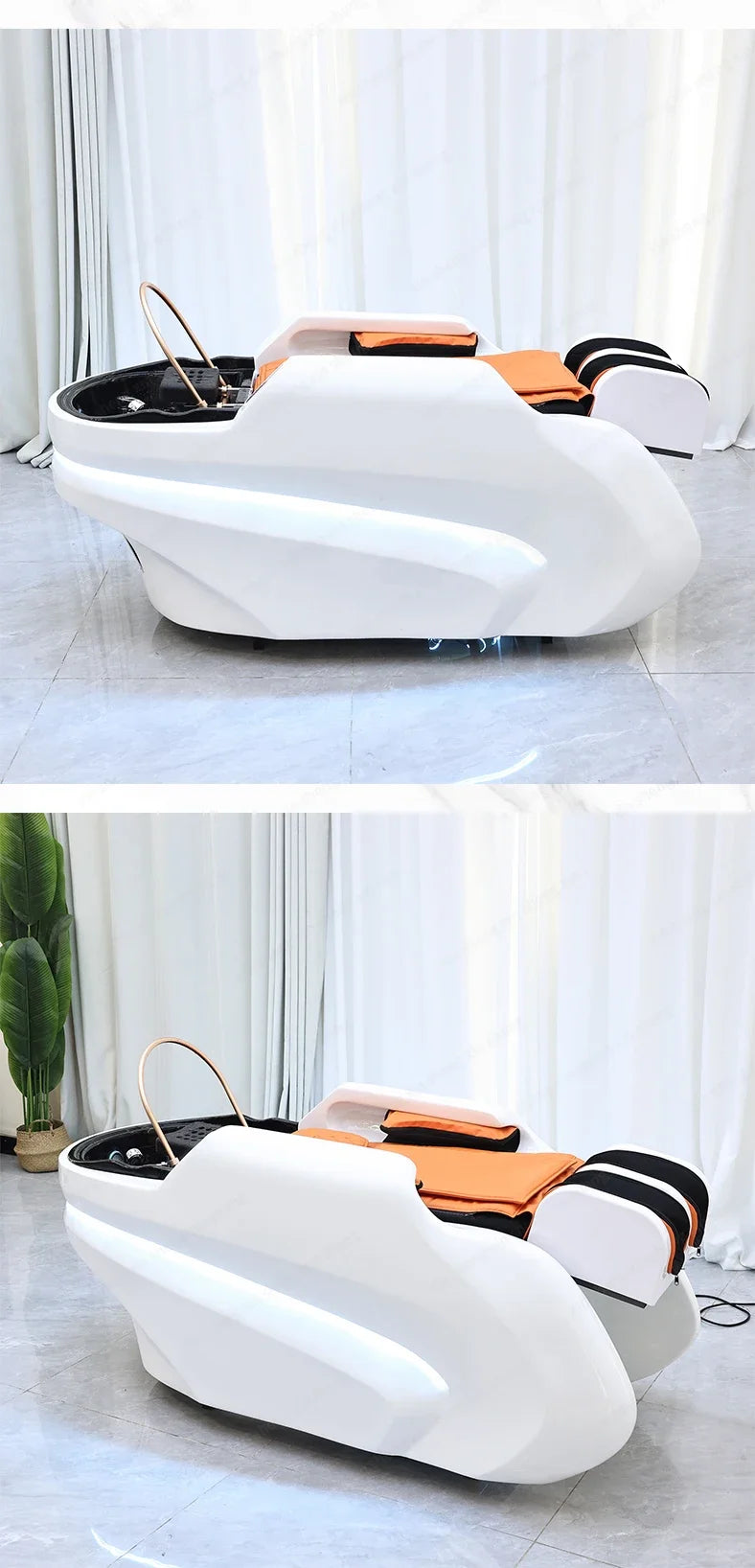XinSheng Integriertes Haarwasch- und Massagebett mit Kopf-SPA-Begasungsmaschine Friseursalon Kommerzielles elektrisches Möbel