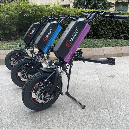 Handcycle électrique léger et attachable 12,8 Ah 500 W pour le sport/pliable