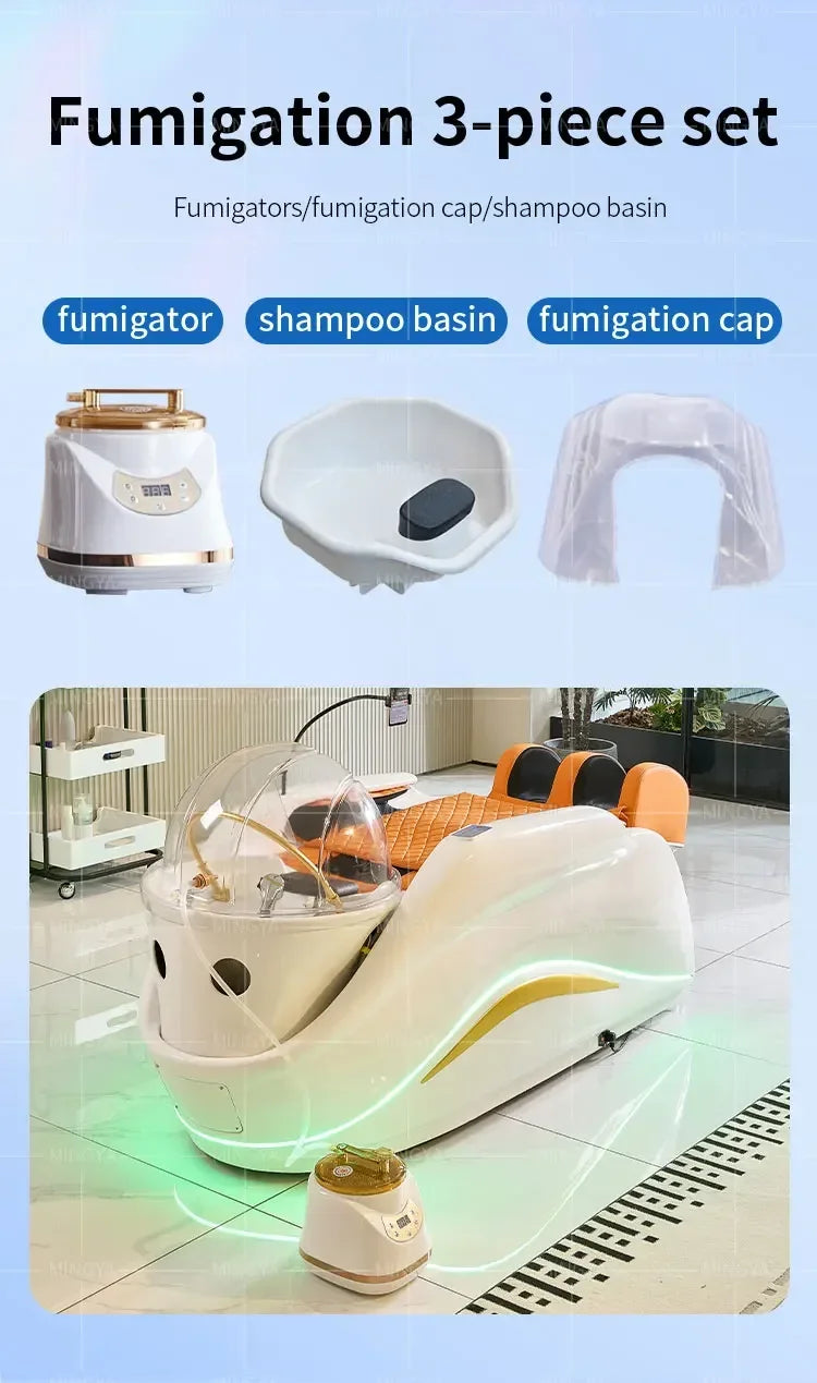 Modern Salon full body electric massage hair washing bed head spa shampoo bed
