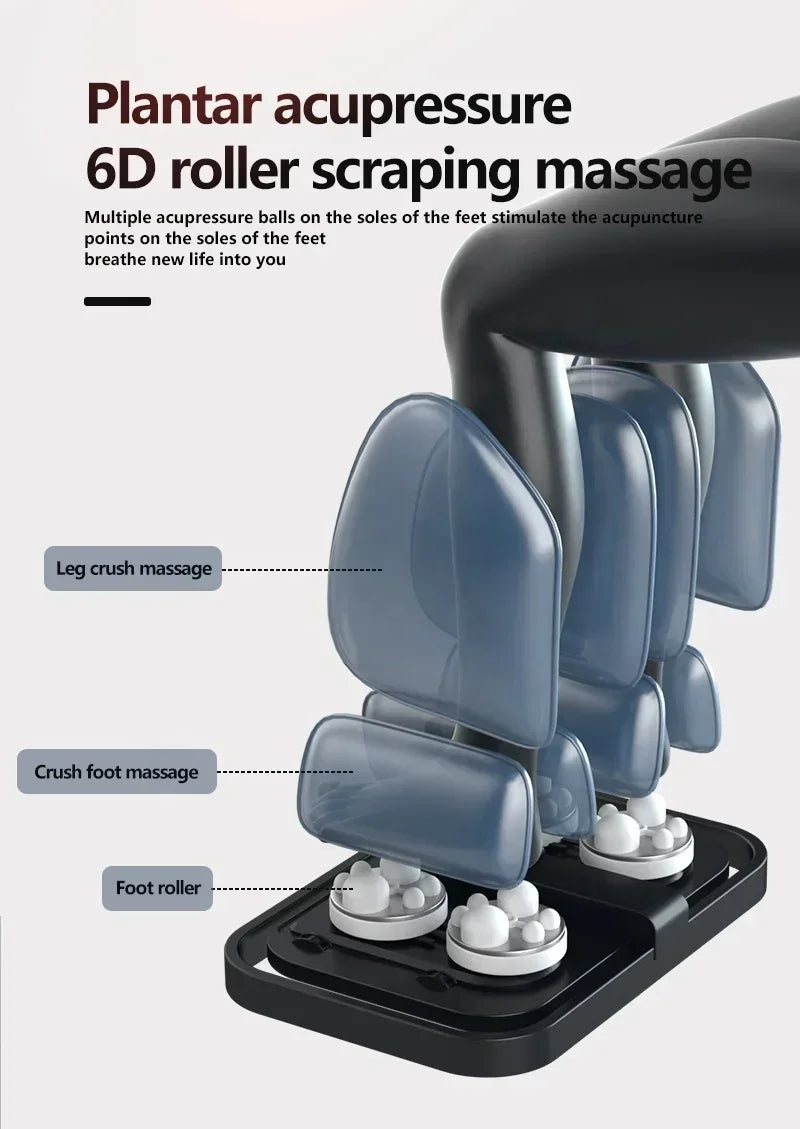 Luxus-Weltraumkapseln PU-Leder 8D-Festpunkt Intelligenter bester Ganzkörper-Massagesessel mit Musikfunktion und Körpergesundheitspflege