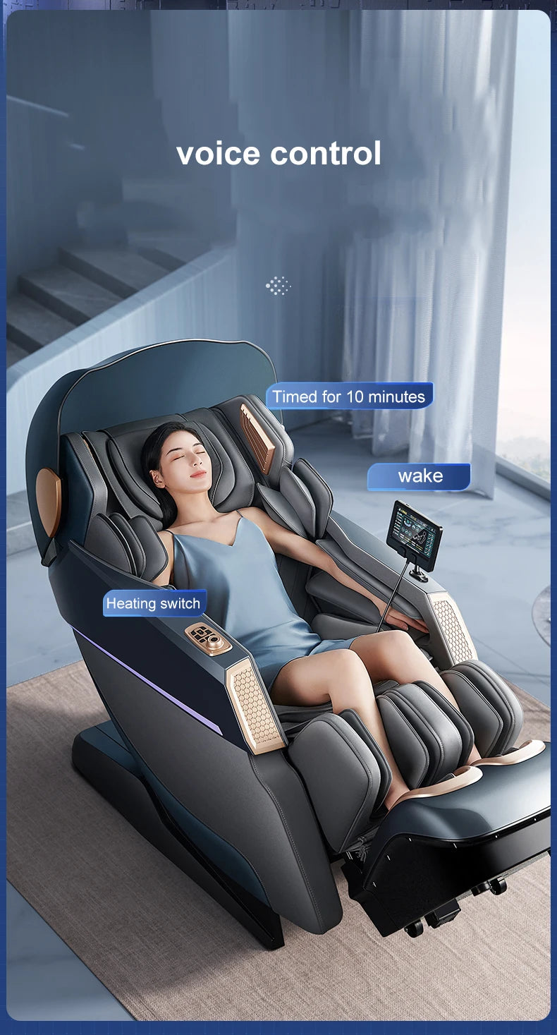 Home Use Automatic Multi-Function Full-Body Space Capsule Zero-Gravity Smart SL Dual-Track Massage Chair - Factory Direct