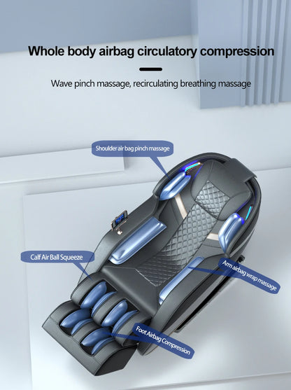 Großhandel Smart Luxus Spa 6D Zero Gravity Ganzkörper Shiatsu Luftdruck Tragbarer Klappbarer Massagesessel