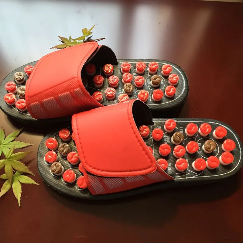 Acupoint Massage Slippers Massager Shoes For Feet Unisex Home Flip Flop Health Care Rotating Feet Chinese Acupressure