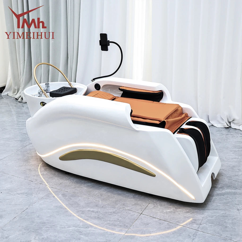 Professioneller Hot Selling Elektrischer Salon-Kopfwäschestuhl mit Kopfbädertherapie und Dampffunktion