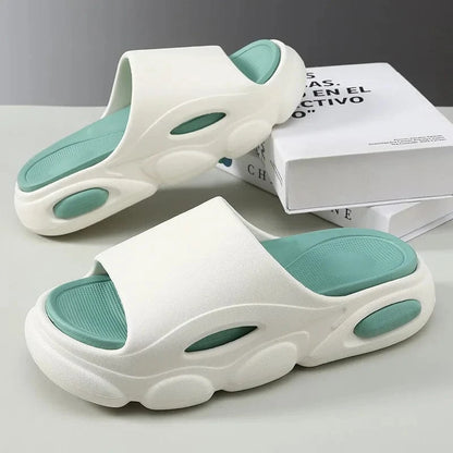 Men's Cloud Slides – Unisex Summer Platform Sandals, Soft & Non-Slip House Slippers for Bathroom, Beach &amp; Outdoor Use