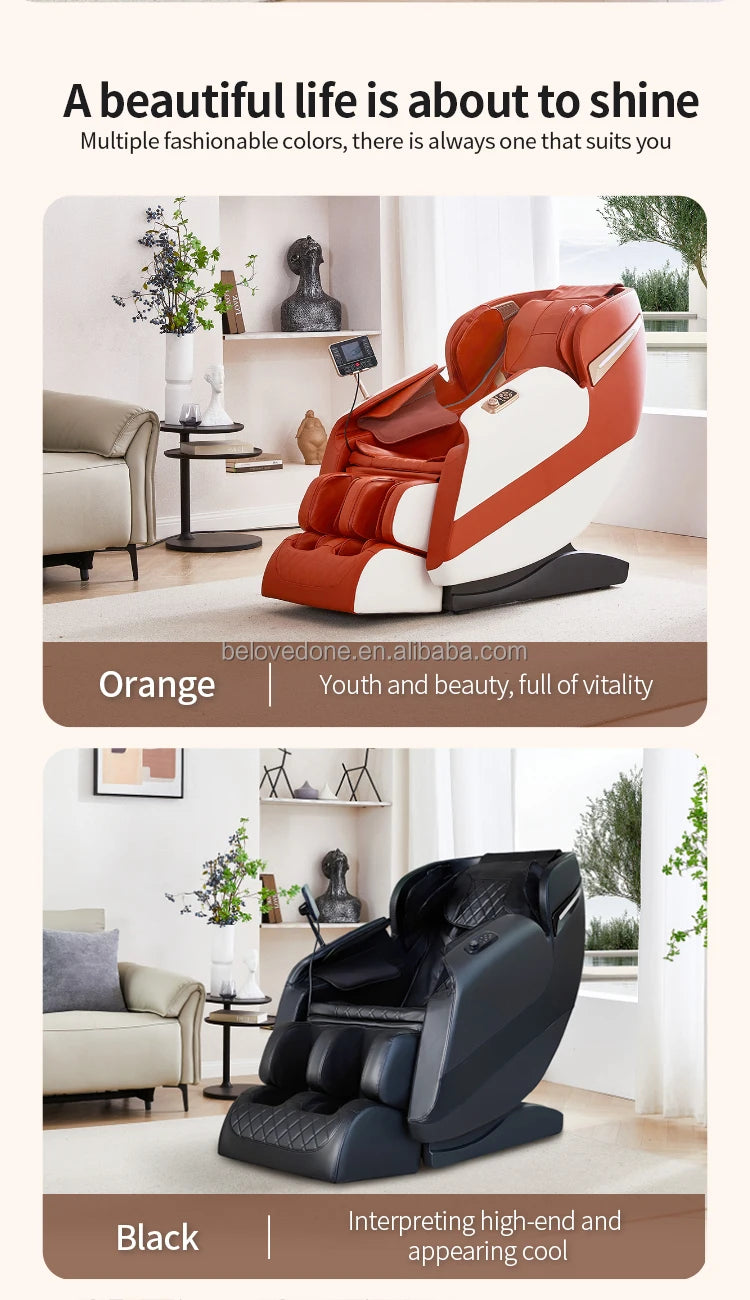 Luxuriöser, preiswerter Hifi-Bluetooth-Musik-Ganzkörper-Airbags Zero Gravity Elektrischer Pediküre-Massagesessel Massagesessel-Produkte