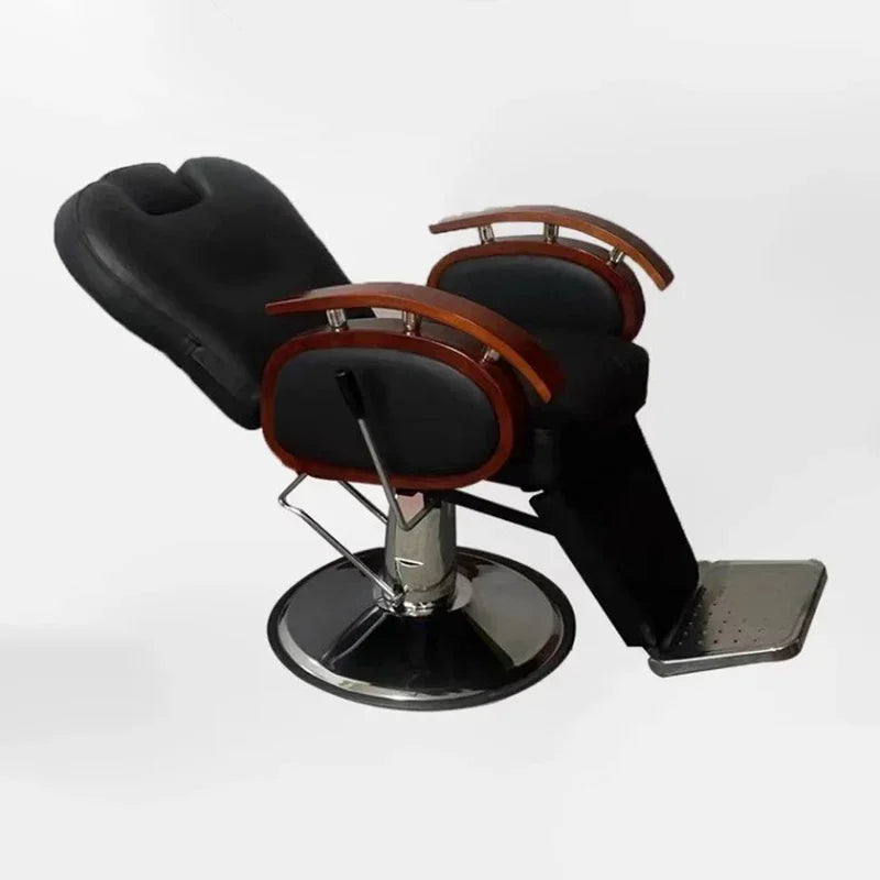 Modern Luxury Barber Chairs Nordic Vintage Lift Swivel Barber Chairs Hairdresser Comfort Commercial Furniture Sandalye FYBC